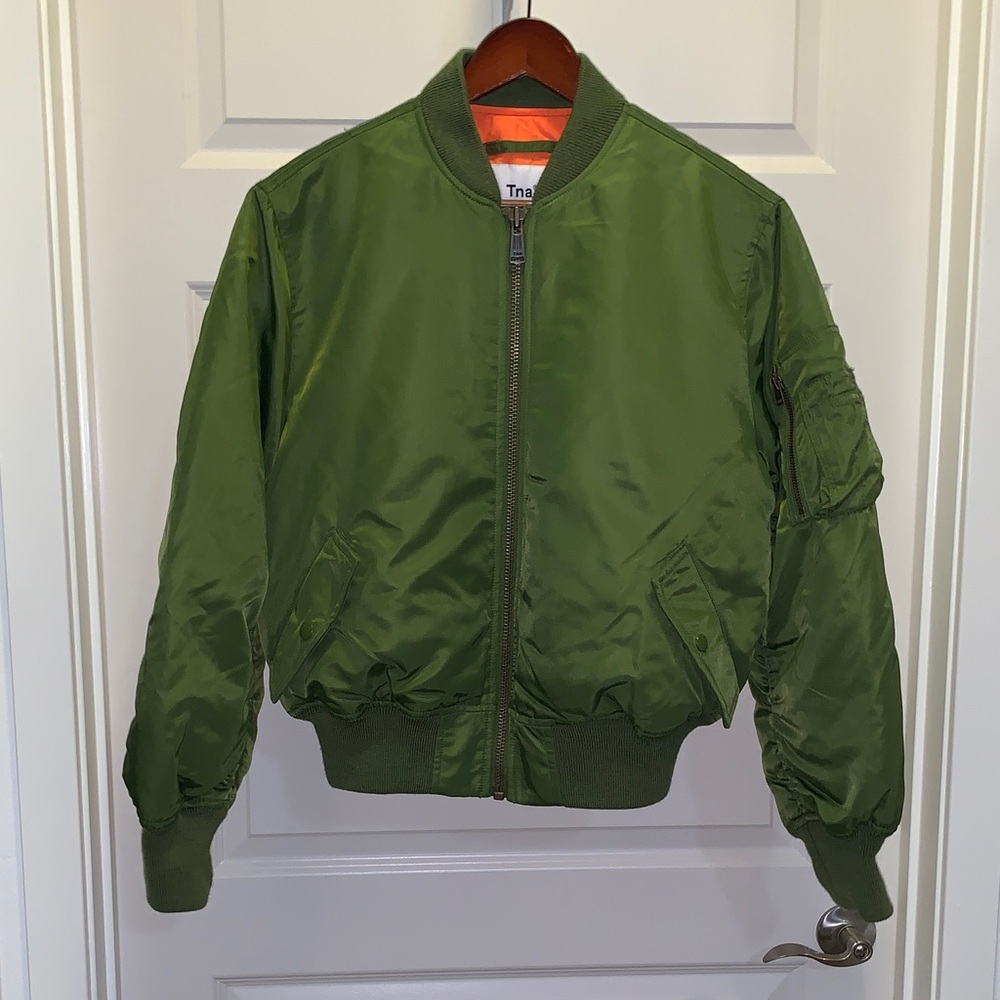 Price Firm - NWOT Terrain Green 100% Goose Down Bomber Jacket